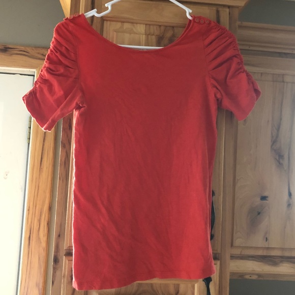 9-H15 stcl for Anthropologie shirt red orange sz M - Picture 1 of 5